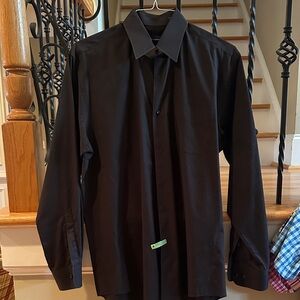 John Ashford Elegant Black Men's Dress Shirt